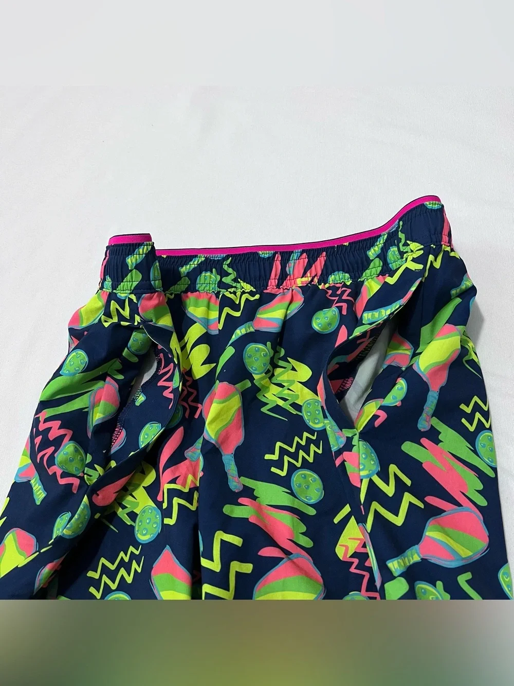 Chubbies Ultimate Training Shorts Neon Pickleball Print Lined 5.5” M